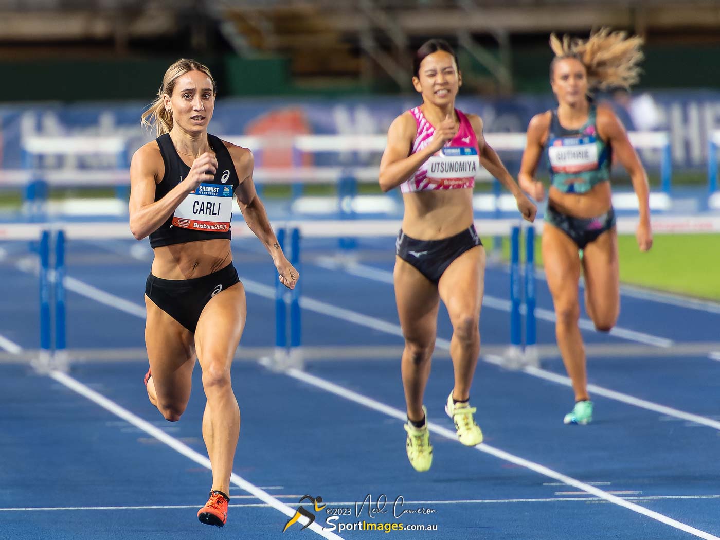 Sarah Carli, Eri Utsunomiya, Isabella Guthrie, Women's 400m Hurdles